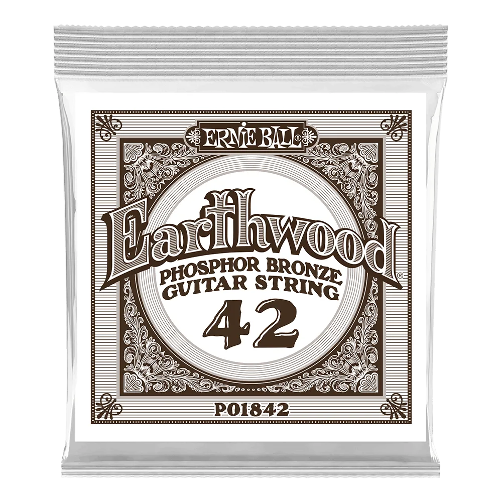 Ernie Ball 1842EB Earthwood Phosphor Bronze Acoustic Guitar String - 0.042