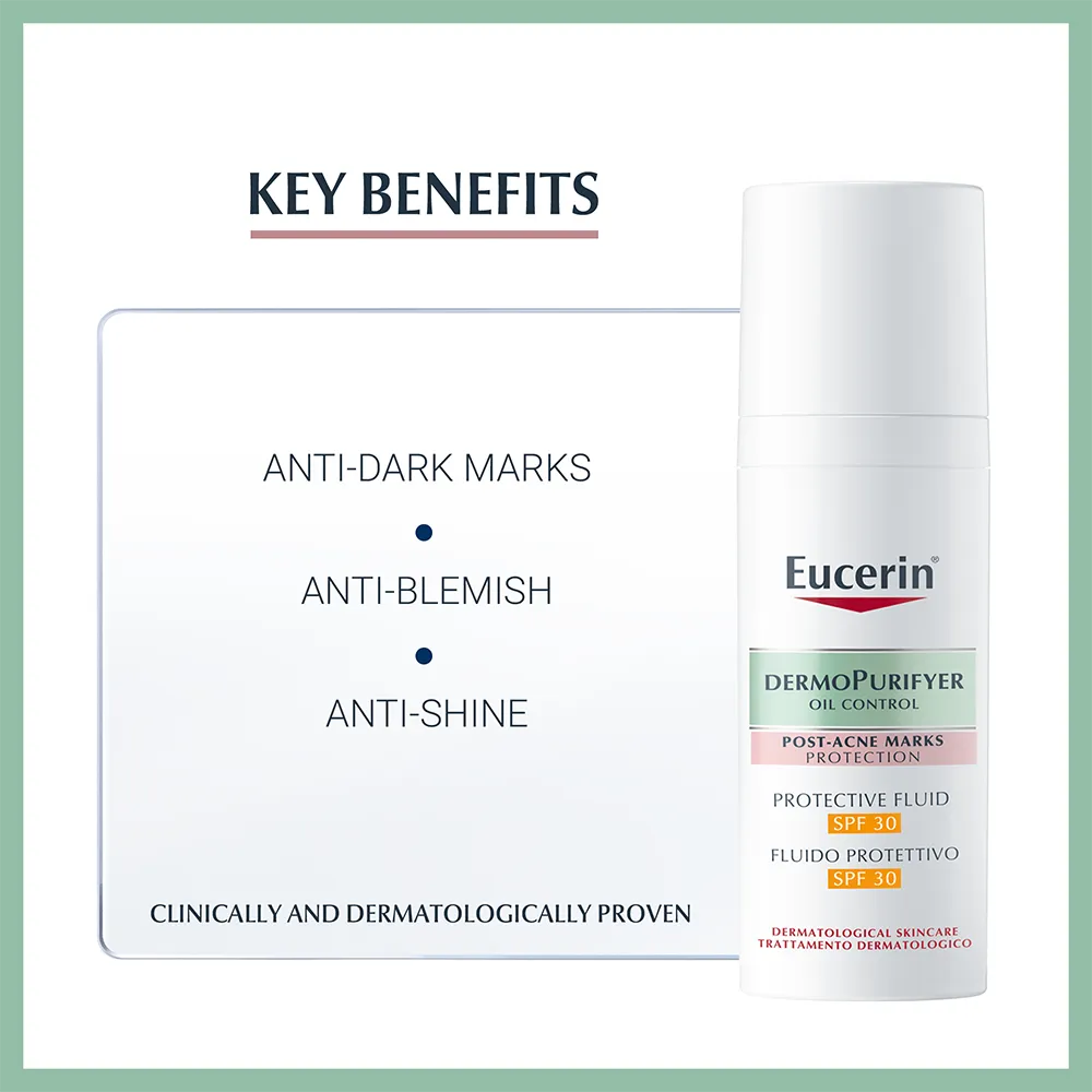 Eucerin DermoPurifyer oil control post-acne marks protective fluid spf30 50ml