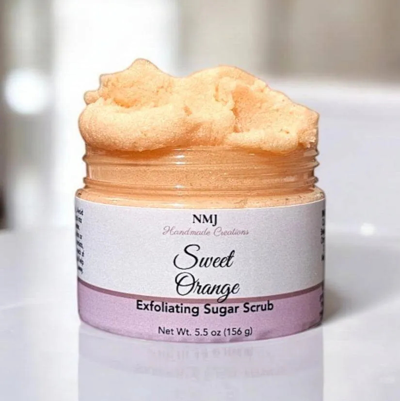Exfoliating Sugar Scrub – Sweet Orange Essential Oils, 5.5 oz
