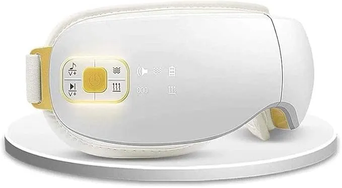 Eye Massager with Heat, Compression Meditation Music, Eye Therapy Massager for Relieve Eye Strain Dark Circles Eye Bags Dry Eye Improve Sleep