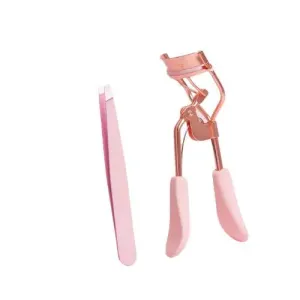 Eyelash Curler & Tweezer Set Light Pink