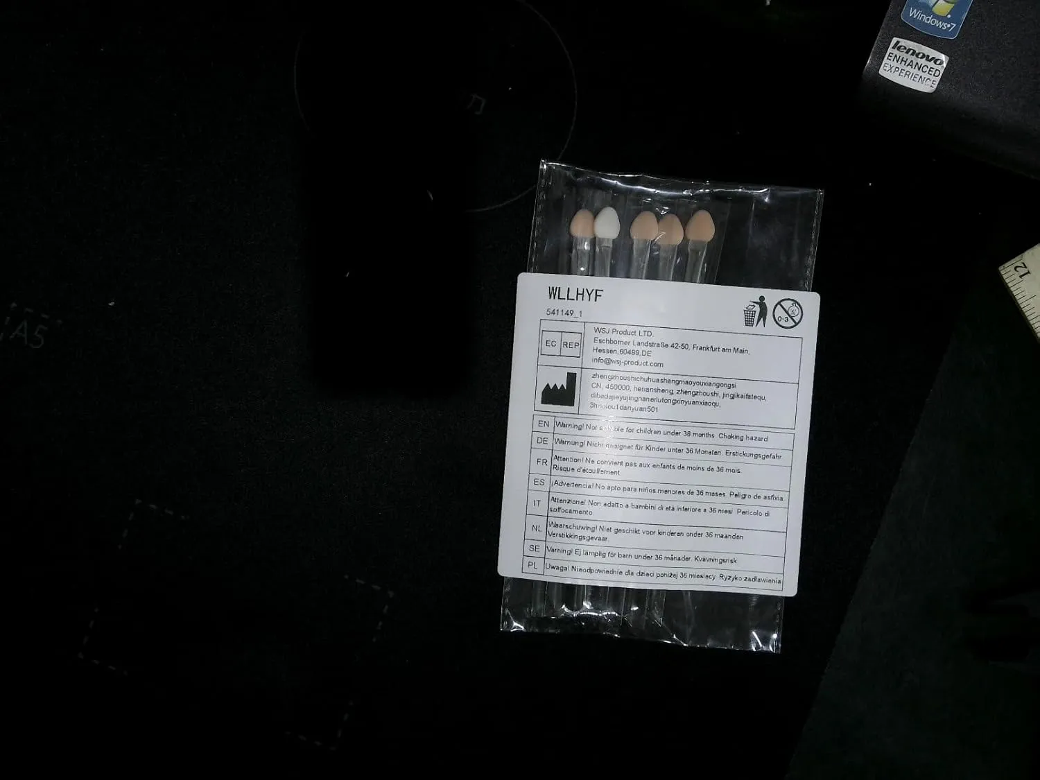 Eyeshadow Applicators Stick Sets Makeup Brushes for Women Sponge Double Sided Washable Reusable Professional Eye Shadow Makeup Applicator Tool for Girls (5pcs, Black)