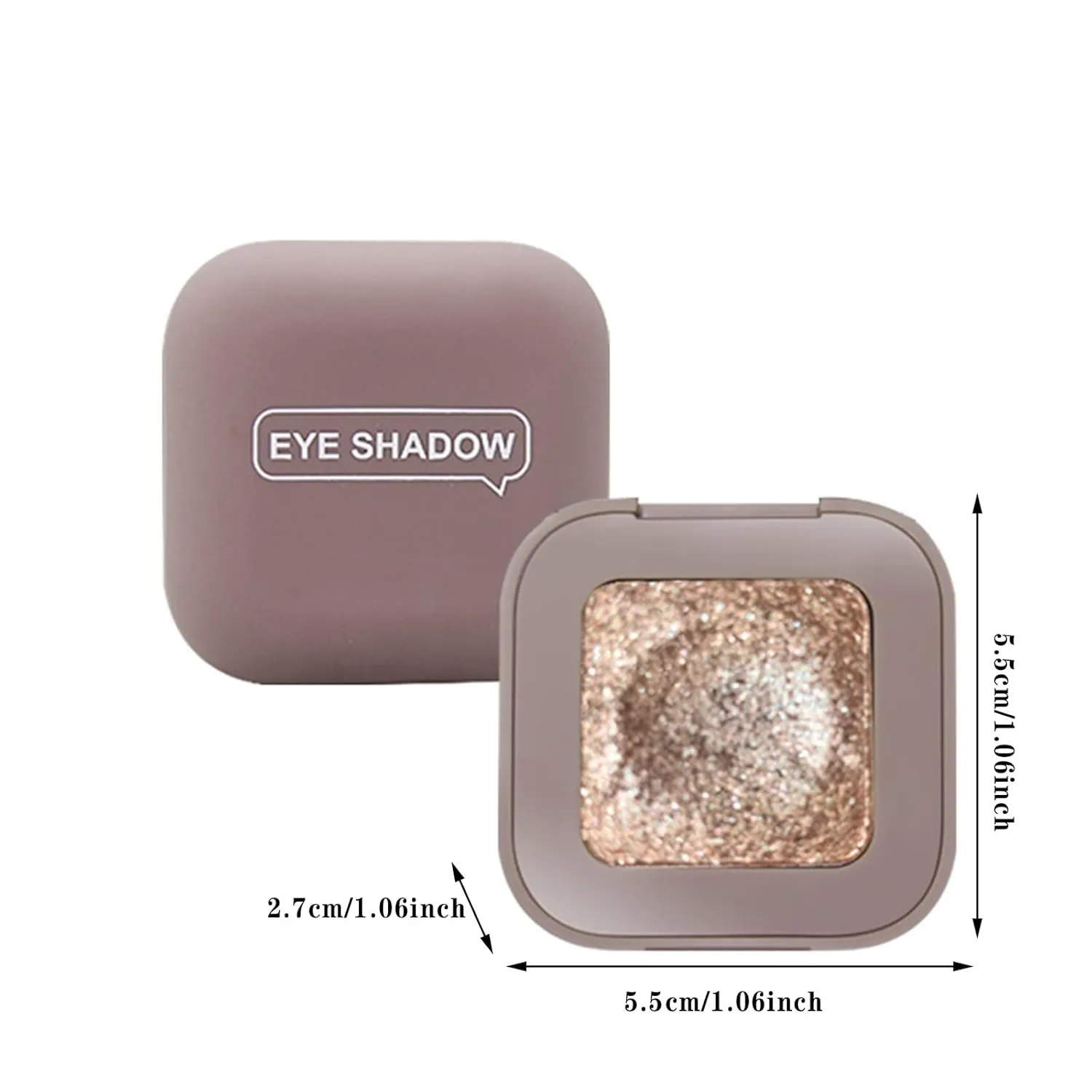 Eyeshadow Tray, Face Sculpting Contour Palette, Glitter Crystal Pressed Powder, Ultra-fine Lightweight, Easy to Blend(F)