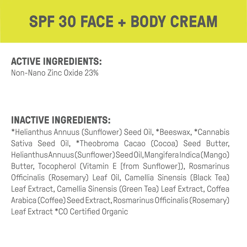 FACE   BODY TIN SPF 30 *Plastic Free*