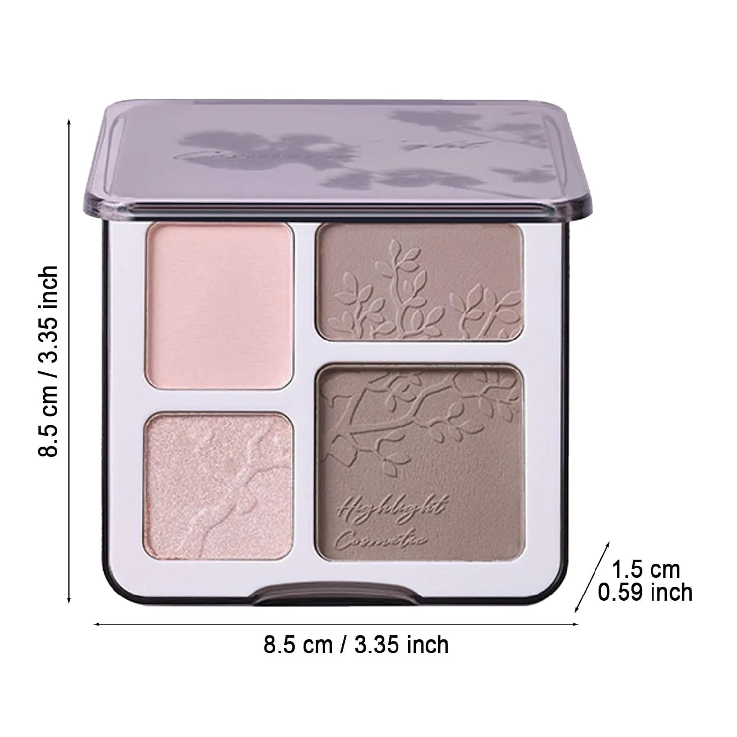Face Highlighter Contour Shading Palette, Enhances Shadow Nose Shadow Contouring Profile, Long-lasting Shimmer Pressed Powder Smooth Matte Finish Makeup(B)