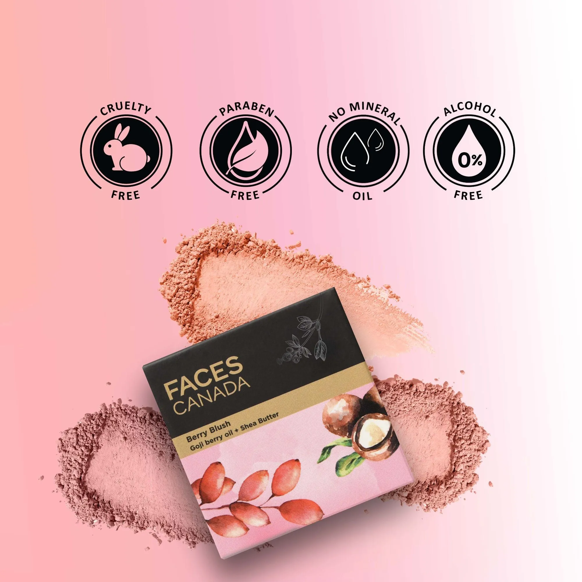 Faces Canada Berry Blush | Peach | Mattifying & Long Lasting| Lightweight| Call me honey Core Range Peach Core Range