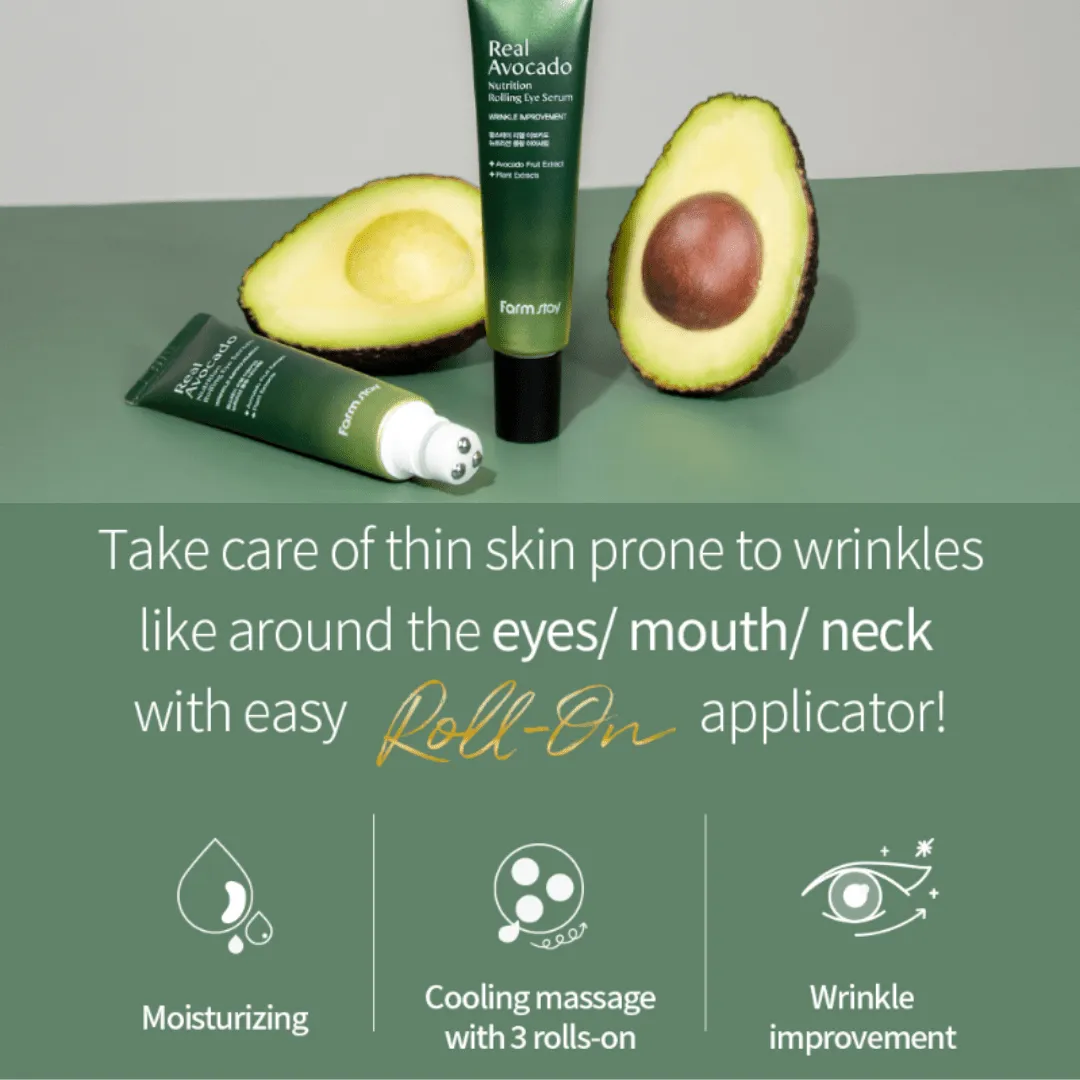 Farmstay Real Avocado Nutrition Rolling Eye Serum (25ml)
