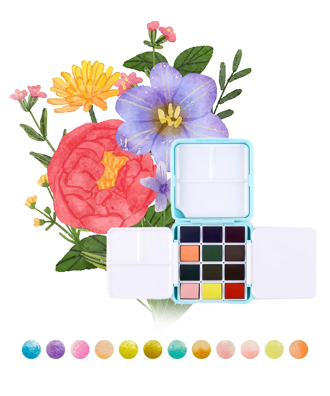Foldable Watercolor Pocket Set of 12