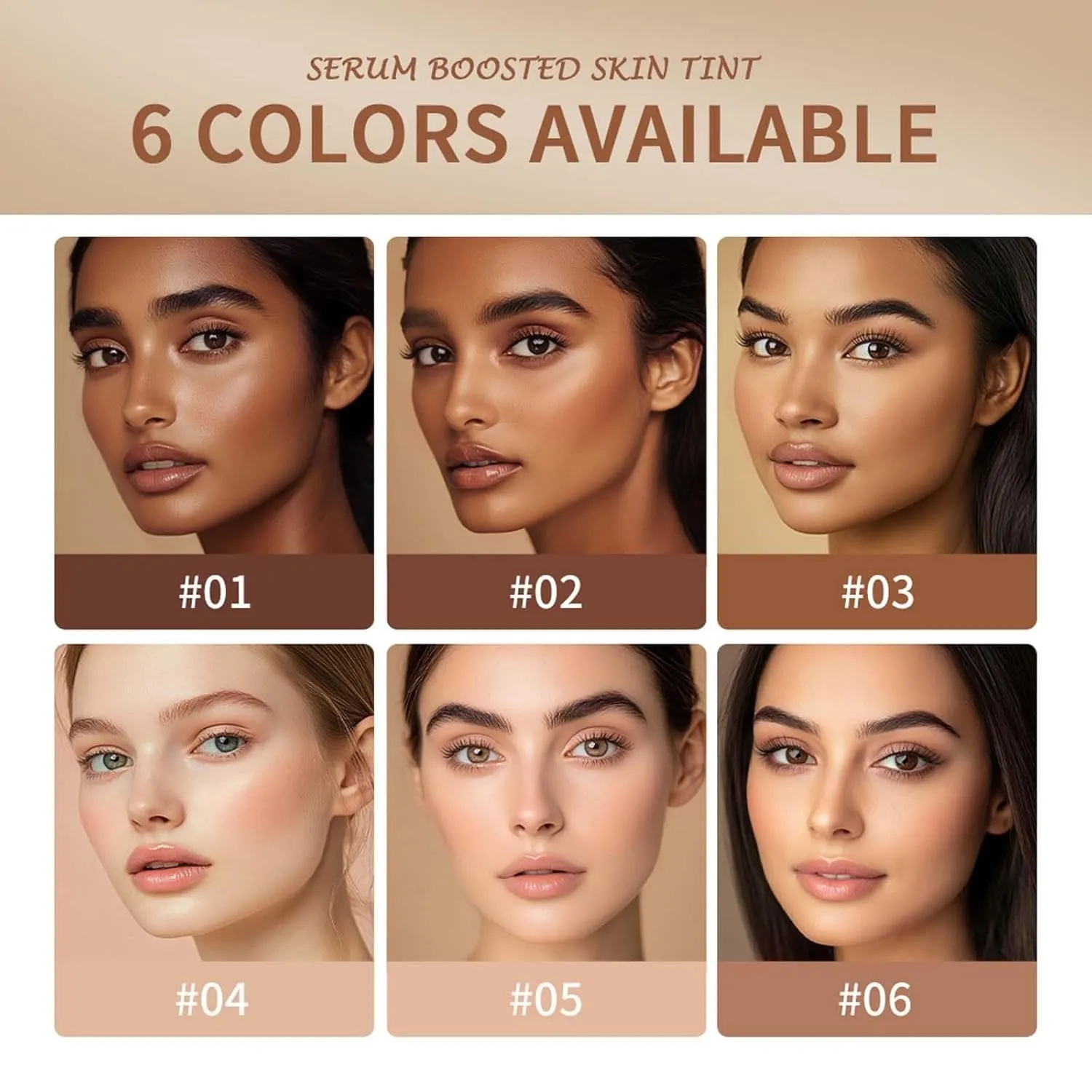 Foundation Stick Beauty Balm Serum Boosted Skin Tint, Solid Tinted Moisturizing Serum Contour Stick Foundation Face Stick for Women, Natural Finish Makeup