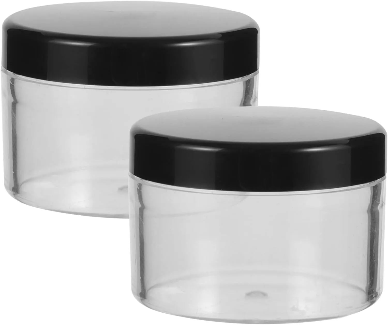 FRCOLOR 3sets Refillable Empty Powder Containers Makeup Body Scrub Jars Lids Travel Size Plastic Sturdy 2pcs*3