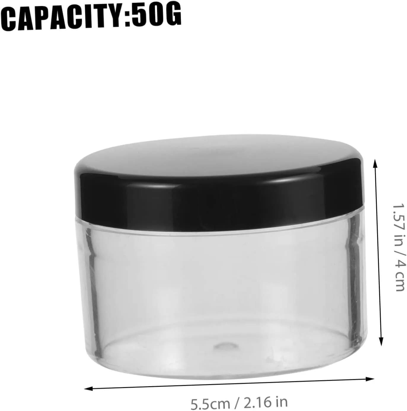 FRCOLOR 3sets Refillable Empty Powder Containers Makeup Body Scrub Jars Lids Travel Size Plastic Sturdy 2pcs*3