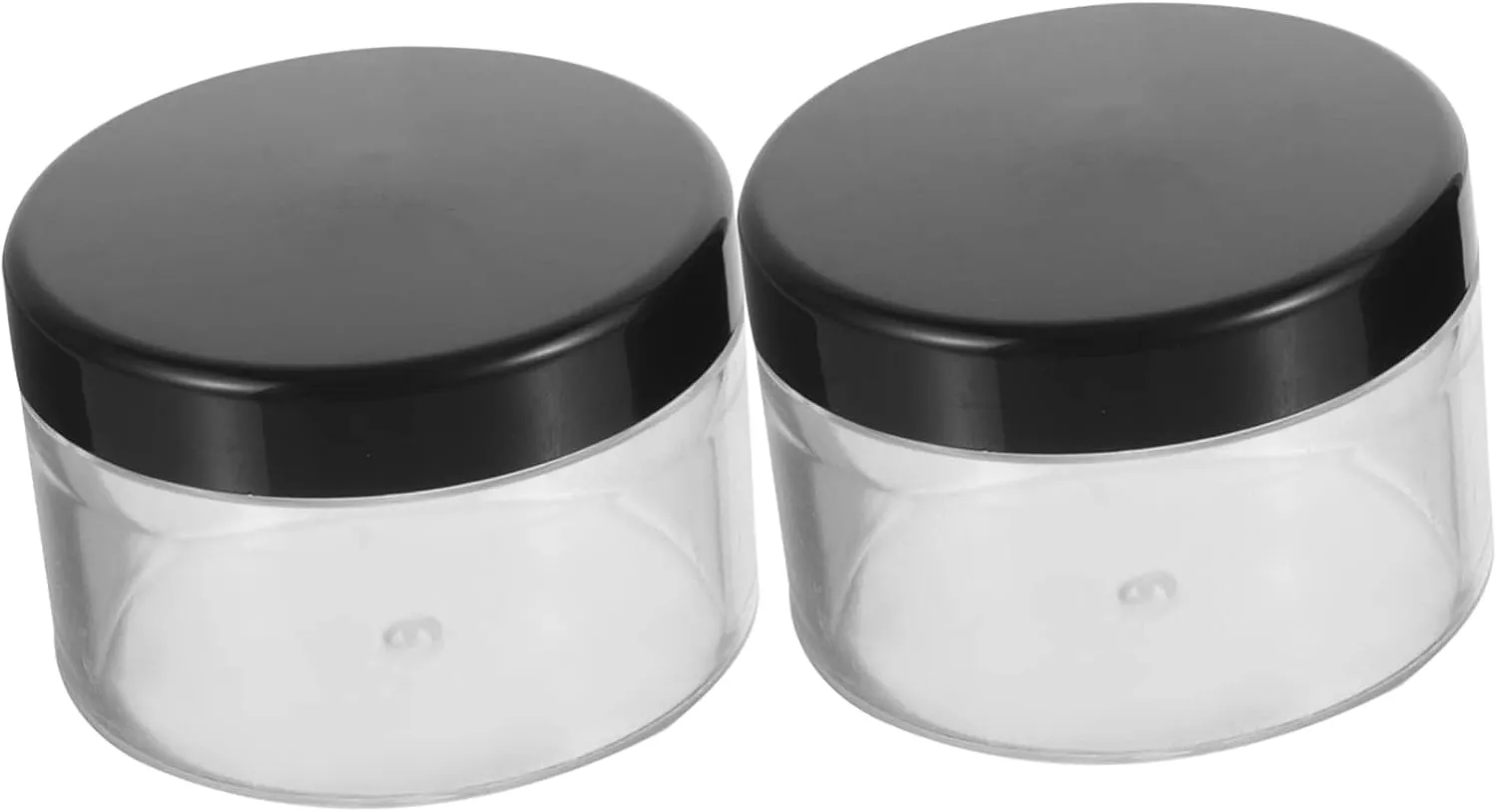 FRCOLOR 3sets Refillable Empty Powder Containers Makeup Body Scrub Jars Lids Travel Size Plastic Sturdy 2pcs*3