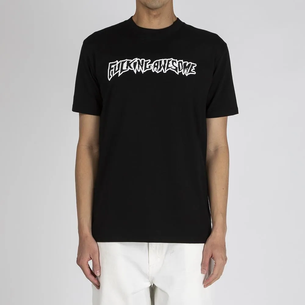 Fucking Awesome Puff Outline Logo T-shirt / Black