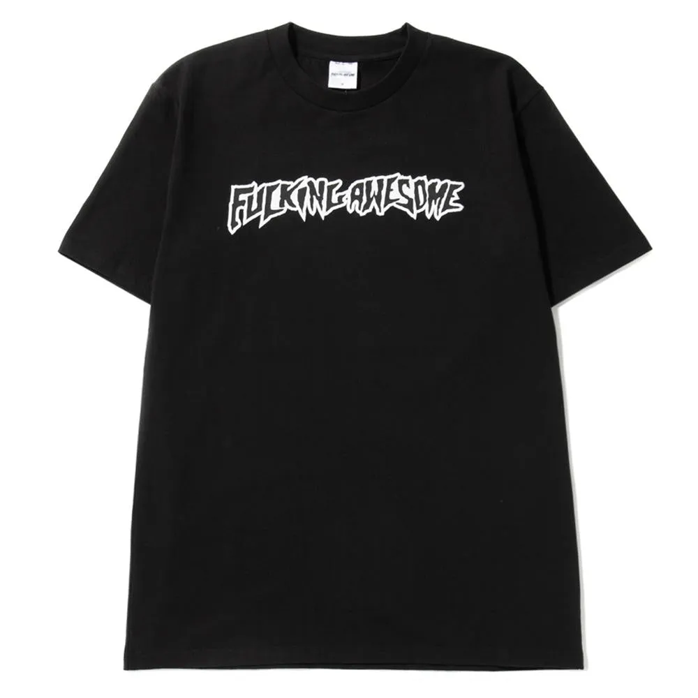 Fucking Awesome Puff Outline Logo T-shirt / Black