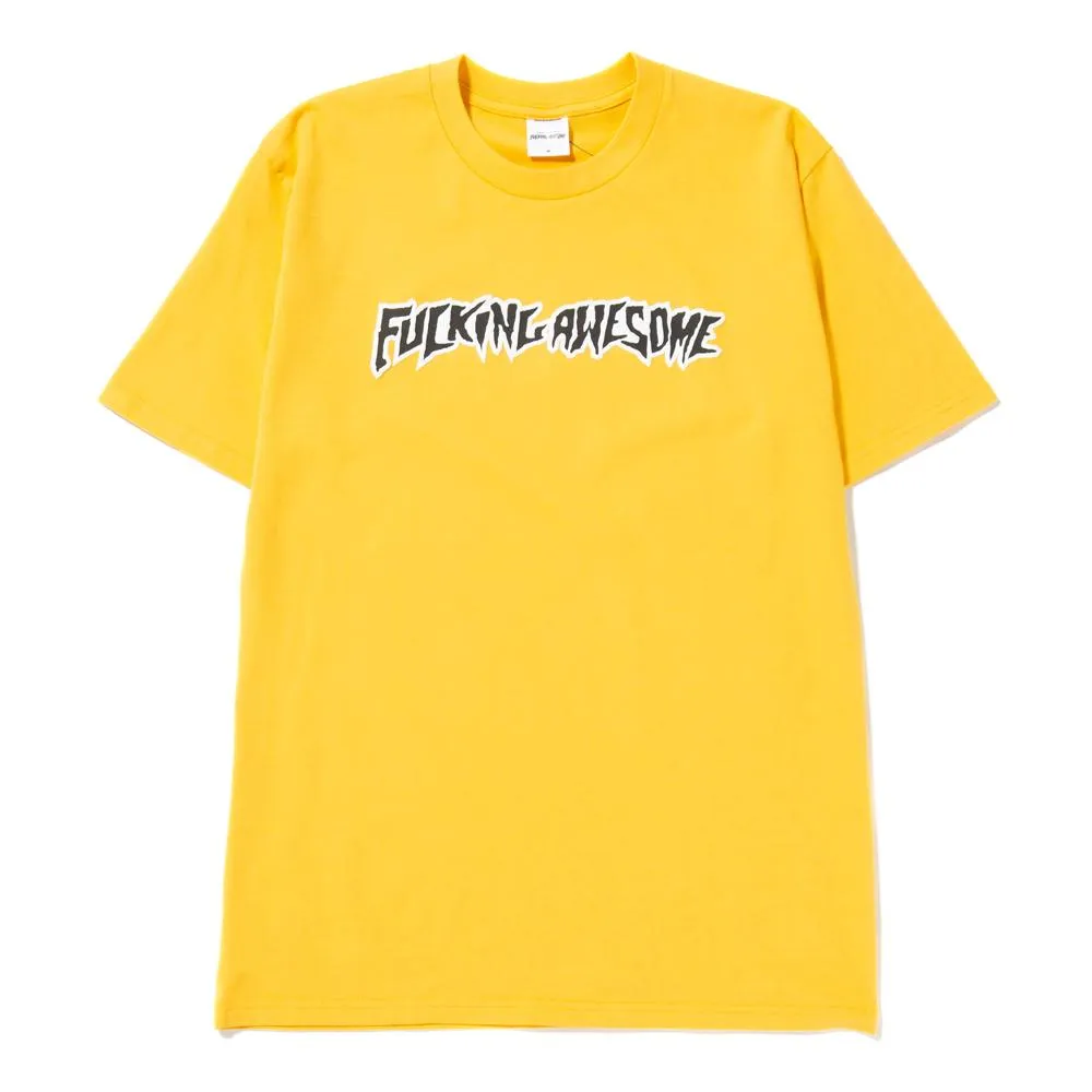 Fucking Awesome Puff Outline Logo T-shirt / Gold