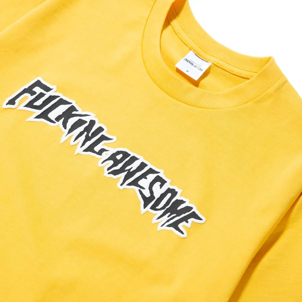 Fucking Awesome Puff Outline Logo T-shirt / Gold