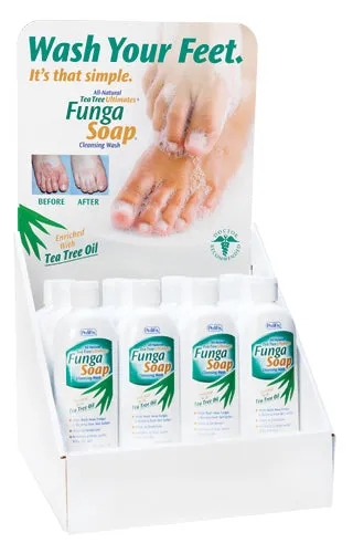 Fungasoap tea tree ultimates 6oz cleansing wash display