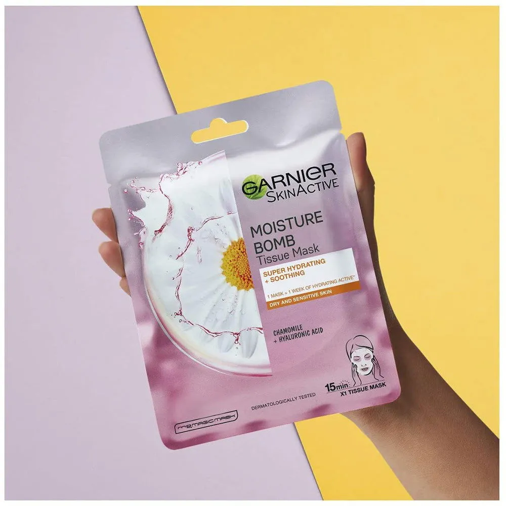 Garnier Moisture Bomb Chamomile and Hyaluronic Acid Sheet Mask