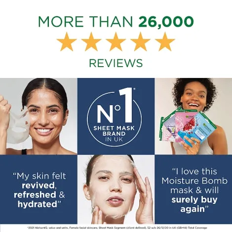 Garnier Moisture Bomb Night-Time Deep Sea Water and Hyaluronic Acid Face Sheet Mask 28g