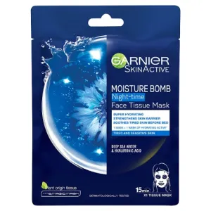 Garnier Moisture Bomb Night-Time Deep Sea Water and Hyaluronic Acid Face Sheet Mask 28g