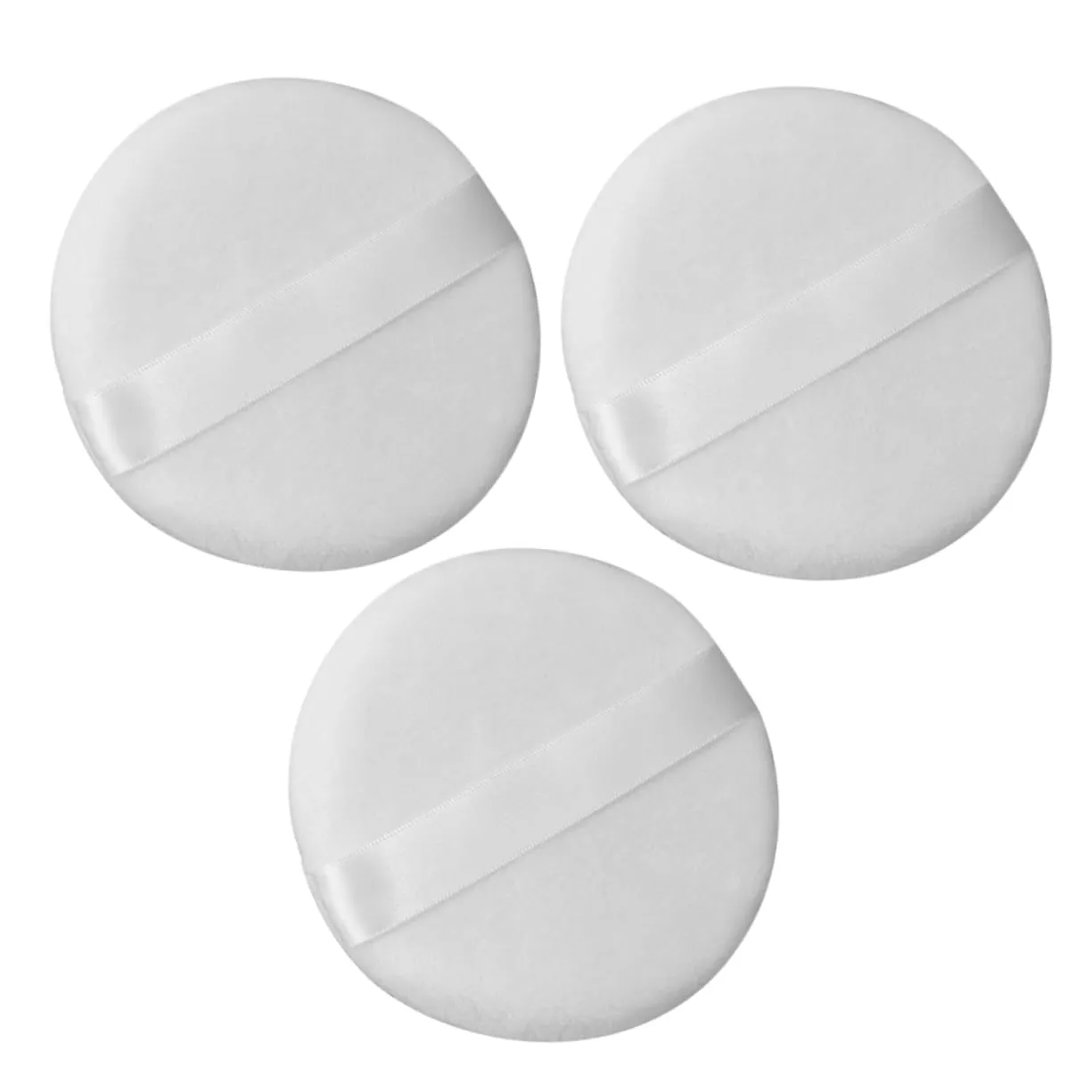 Gatuida 3 Pcs Powder Puff Cotton Pads for Makeup Body Care Soft Washable Round Applicators for Loose Powder Travel Friendly for Sensitive Skin