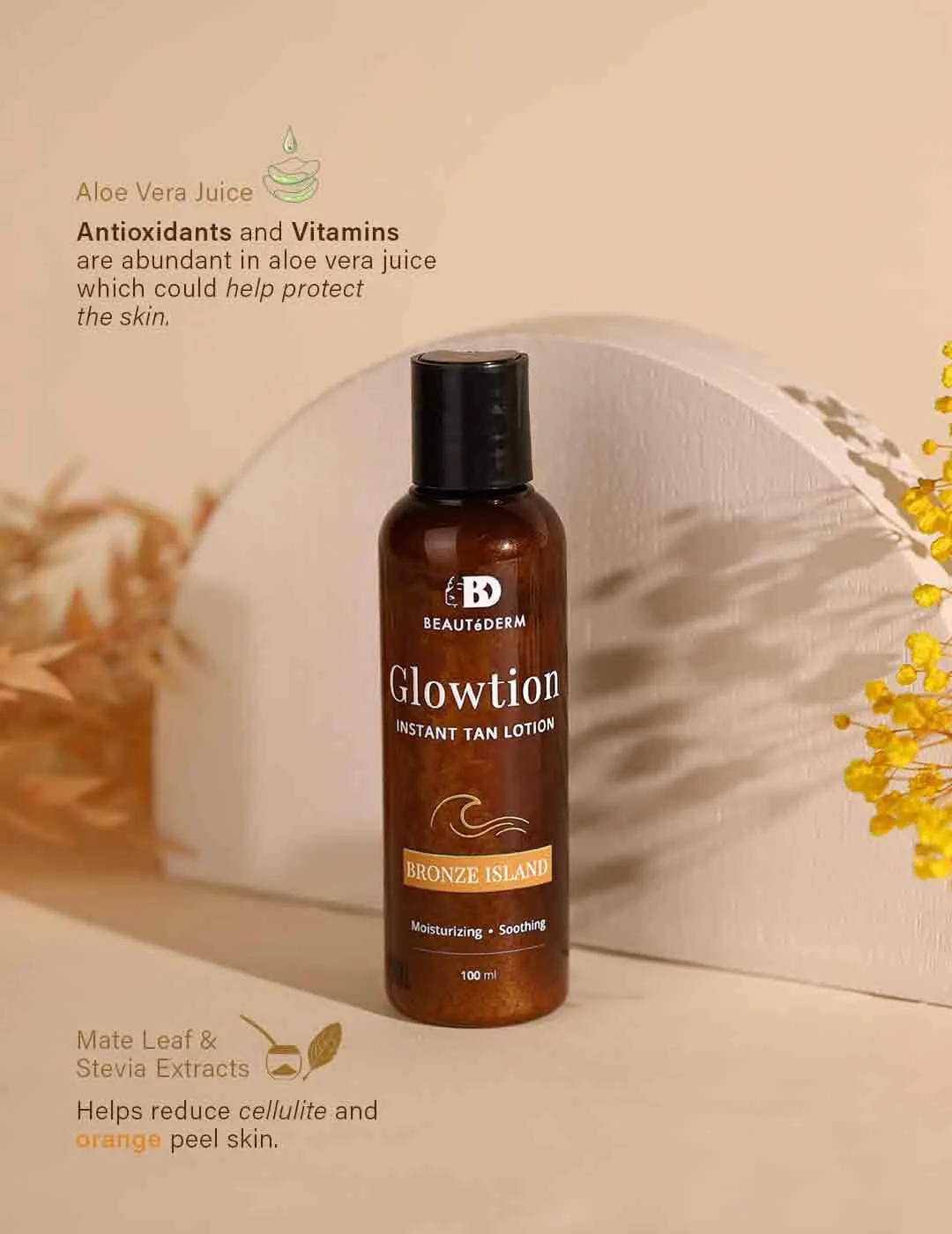 Glowtion Instant Tan Lotion - Bronze Island (100ml)