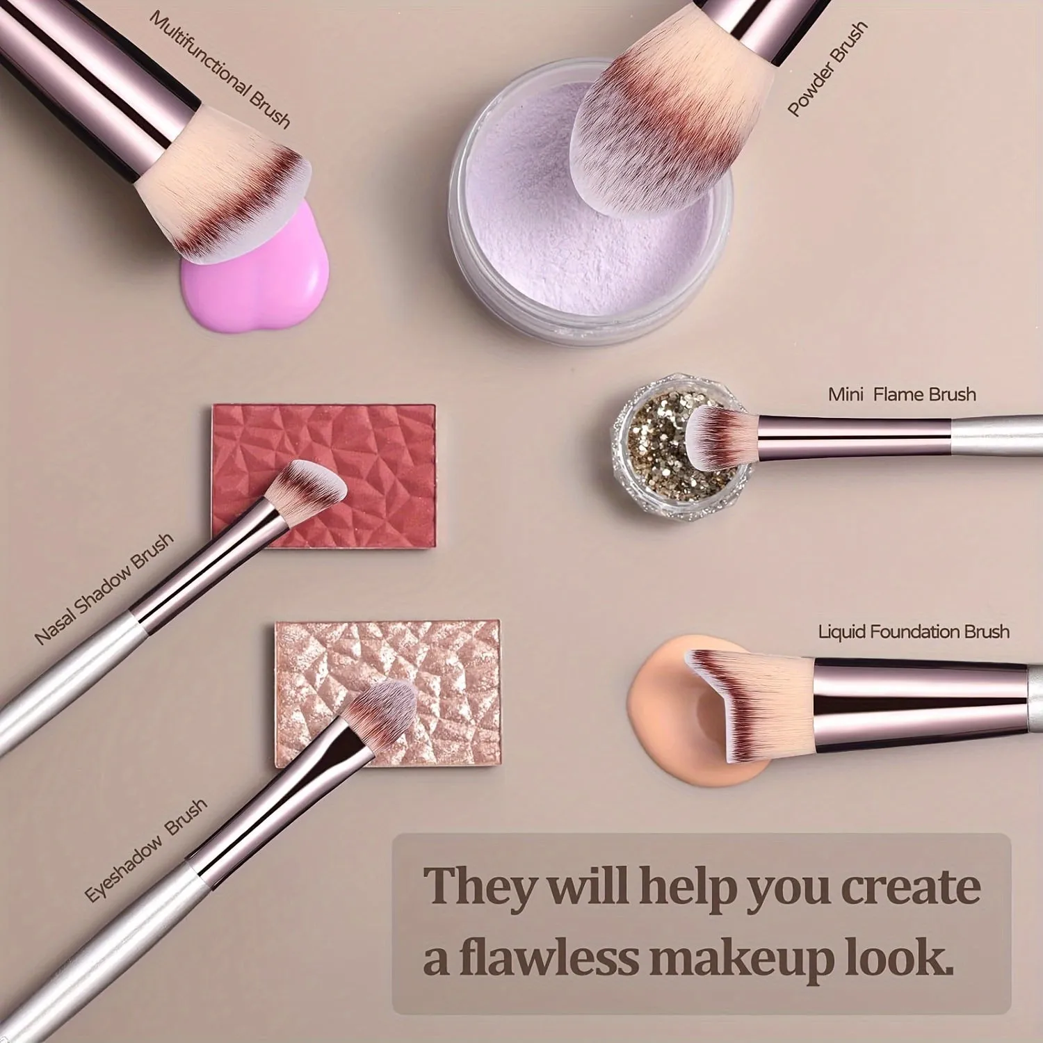 Gold Makeup Brush Set