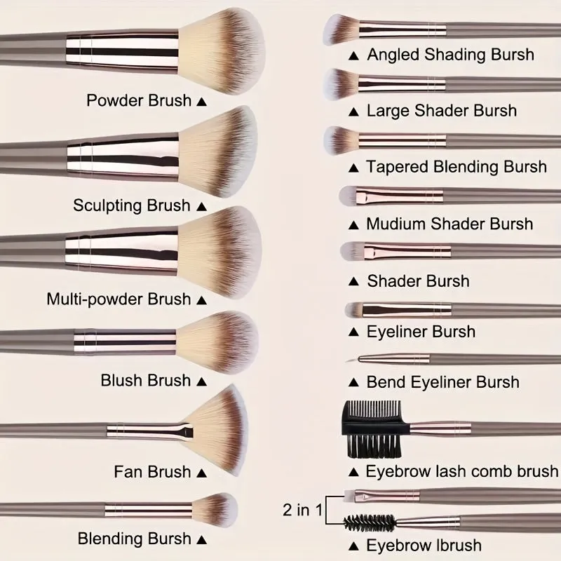Gold Makeup Brush Set