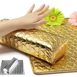 gold silver color fashion SOFT Hand Holder Cushion Pillow Nail Arm Rest for nail art manicure nail tools
