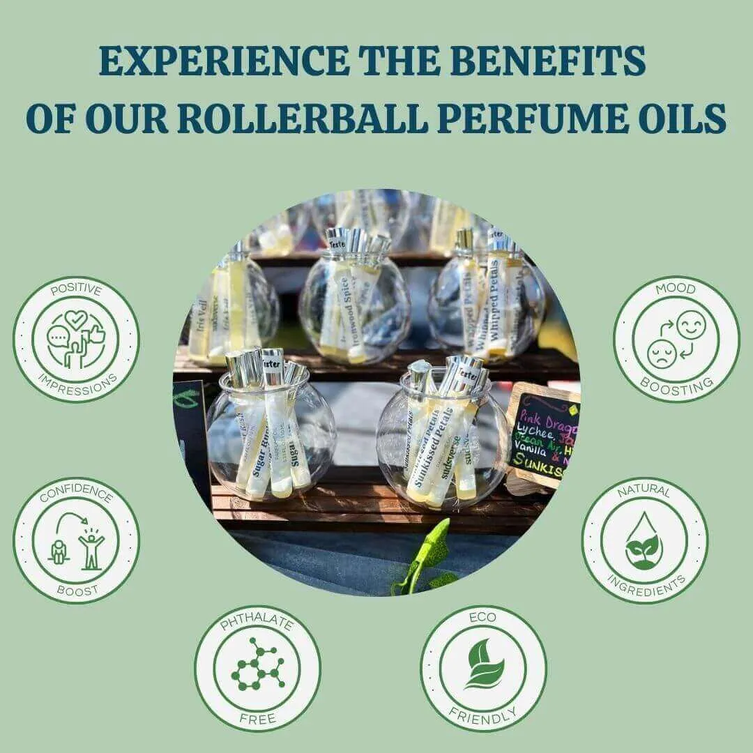 Golden Nectar Luxury Rollerball Perfume Oil | Handcrafted Fruity Gourmand Fragrance