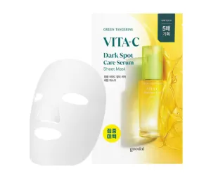 Goodal Green Tangerine Vita C Dark Spot Care Serum Sheet Mask - Brightening & Hydrating Formula, 1 Mask