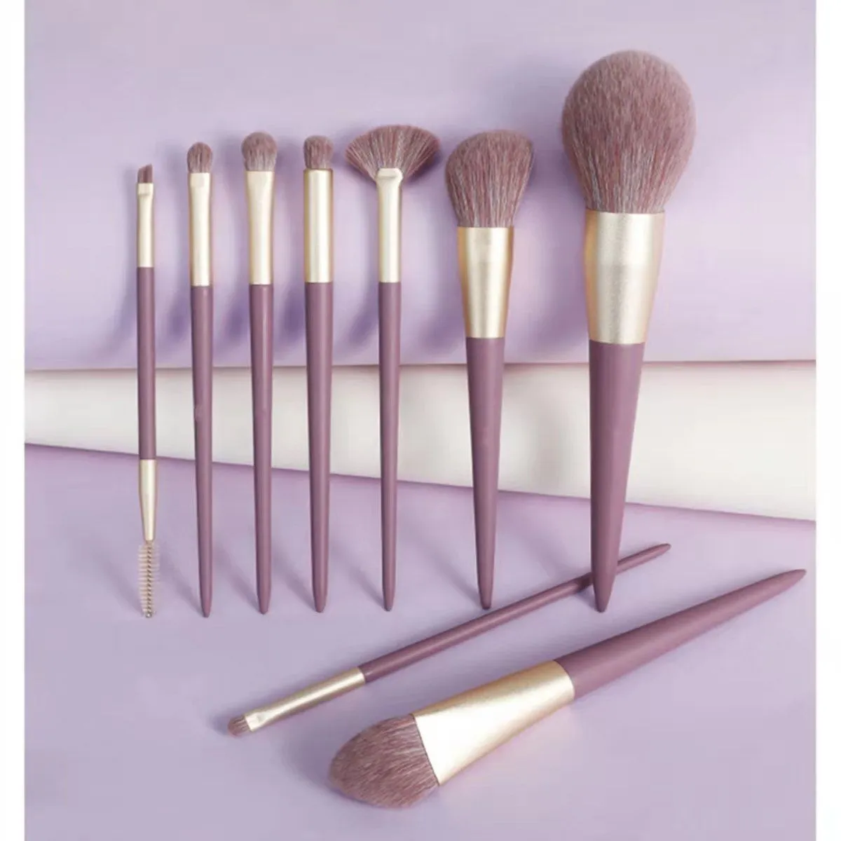 Green Cloud 14-piece makeup brush set for beginners, super soft, complete set of beauty tools, loose powder eye shadow brush, supports dropshipping