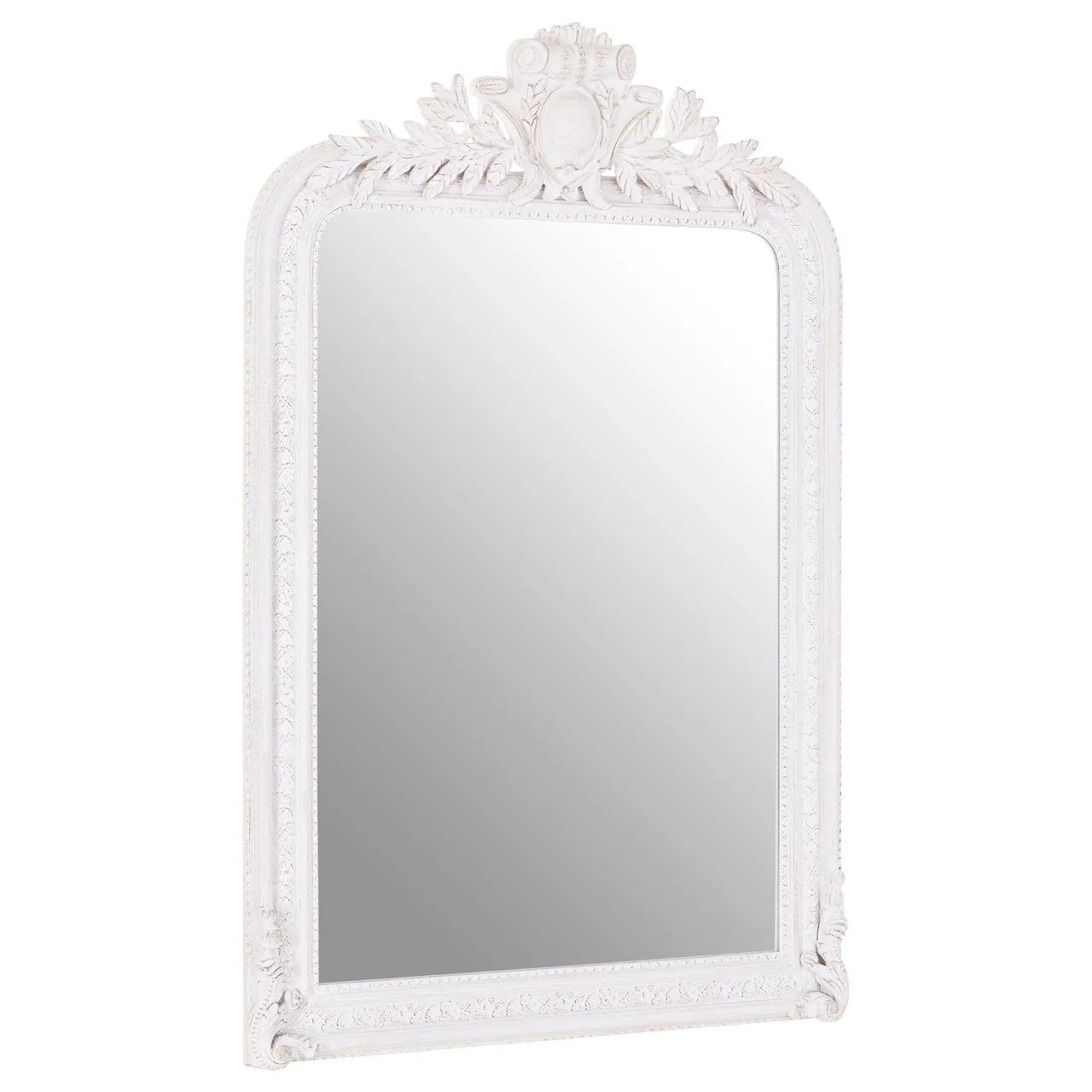 Grey Crested Mirror / Overmantle - 125cm