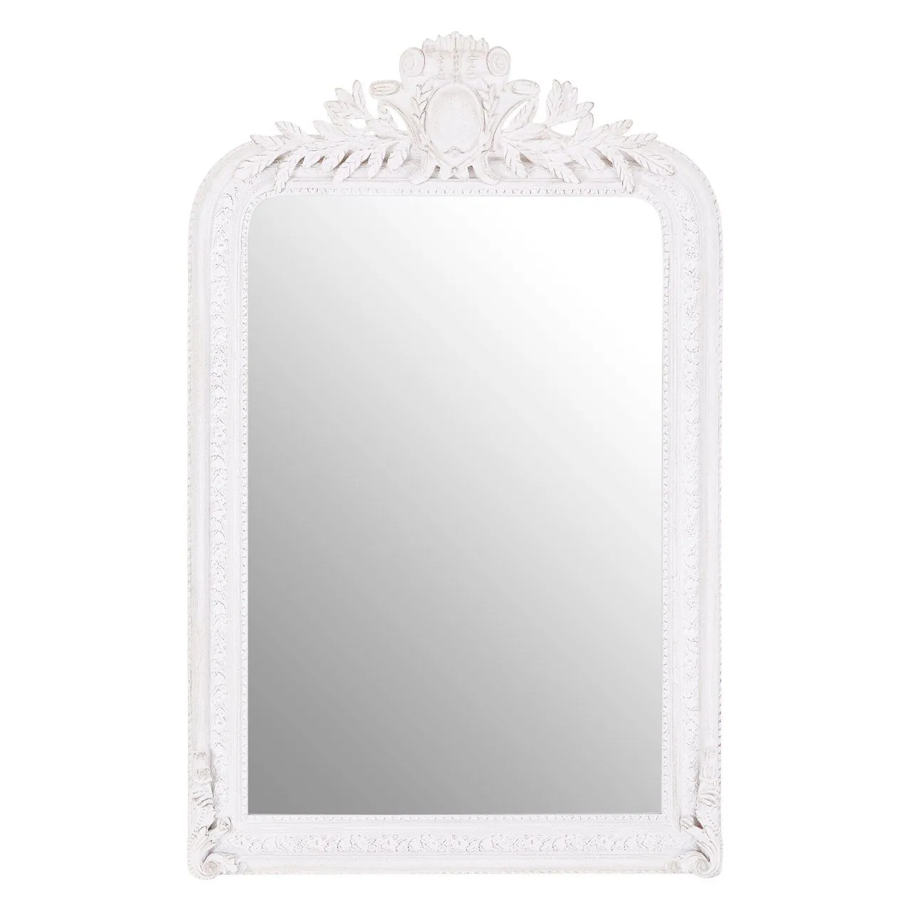 Grey Crested Mirror / Overmantle - 125cm
