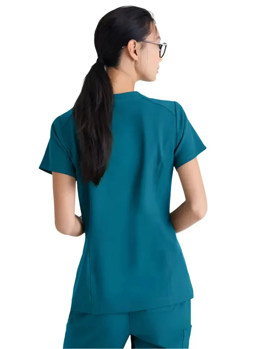 Grey's Anatomy™ Evolve by Barco Sway 1-Pocket Banded V-Neck  Scrub Top