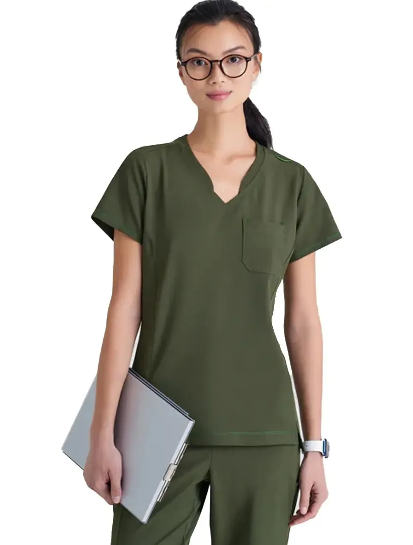Grey's Anatomy™ Evolve by Barco Sway 1-Pocket Banded V-Neck  Scrub Top