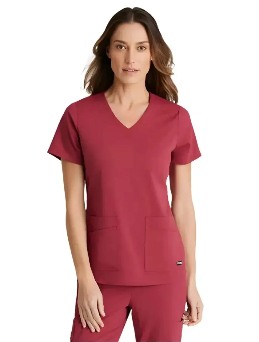 Grey's Anatomy Stretch™ by Barco Emma 4-Pocket V-Neck Scrub Top-Plus
