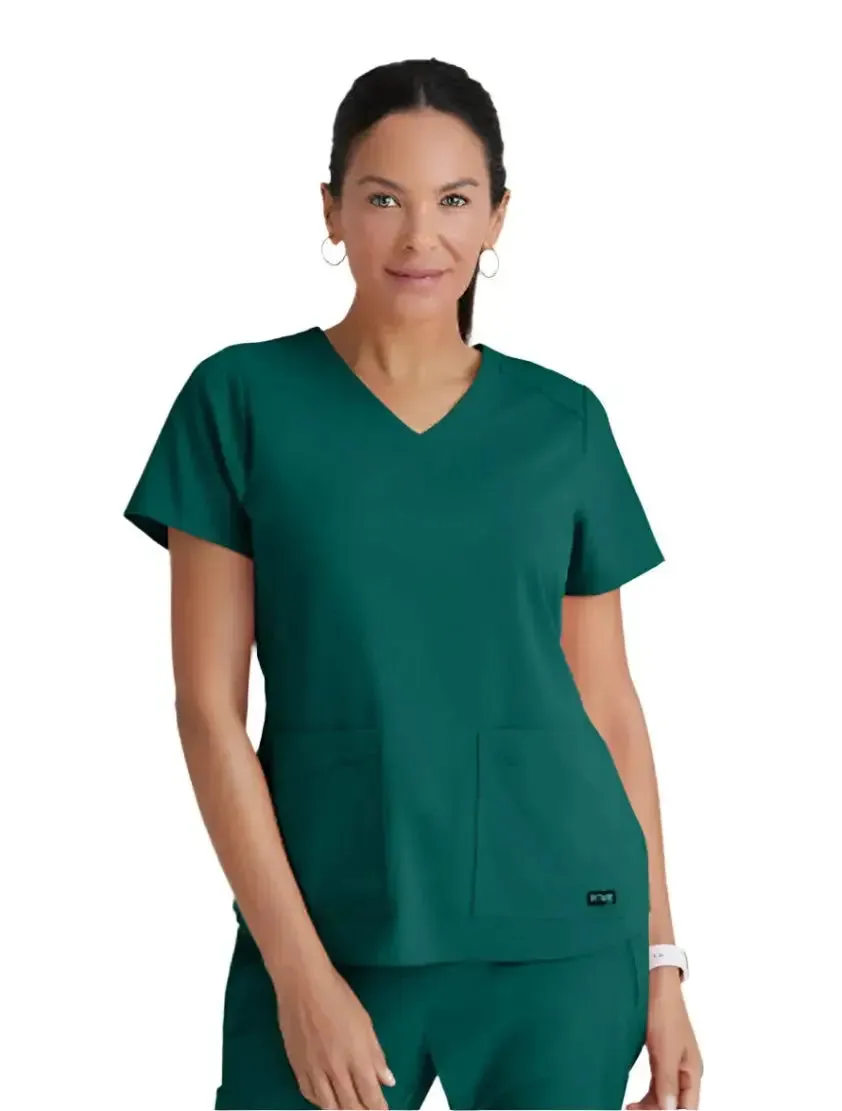 Grey's Anatomy Stretch™ by Barco Emma 4-Pocket V-Neck Scrub Top-Plus