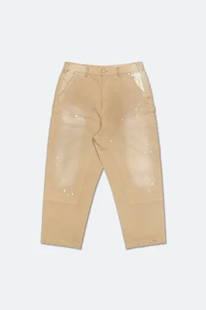 GROCERY PT-011 DOUBLE KNEE VINTAGE WORKER PANTS/ BEIGE