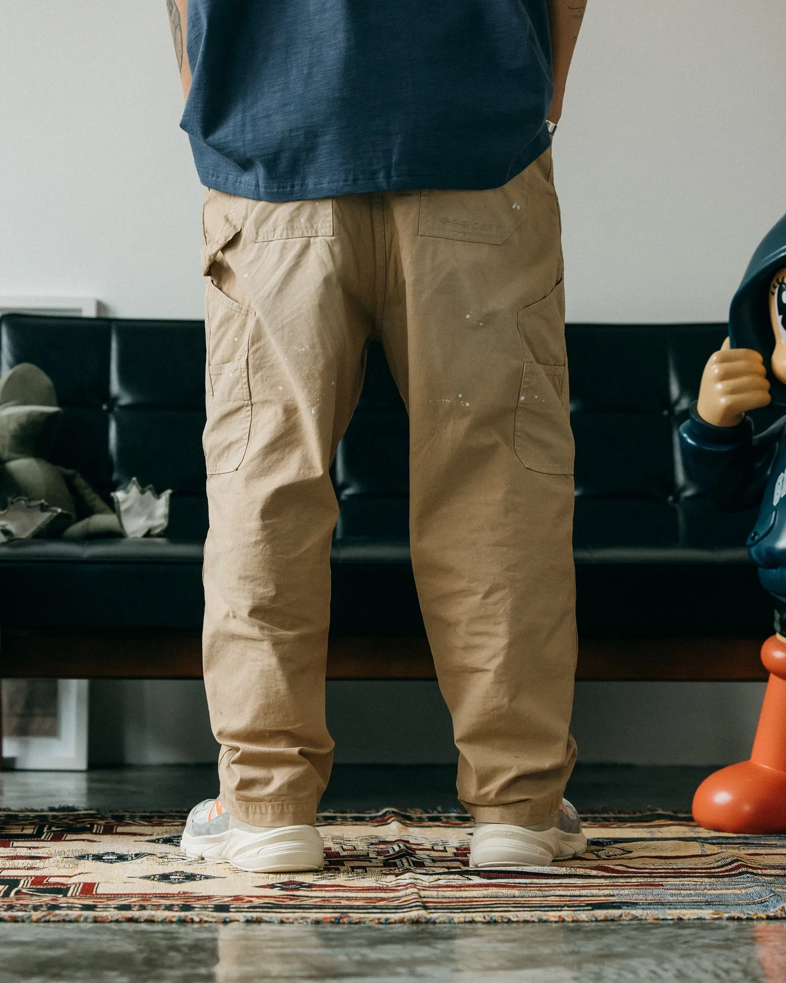 GROCERY PT-011 DOUBLE KNEE VINTAGE WORKER PANTS/ BEIGE