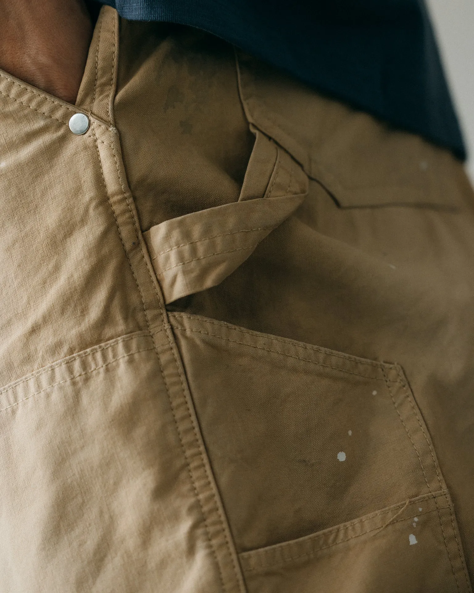 GROCERY PT-011 DOUBLE KNEE VINTAGE WORKER PANTS/ BEIGE