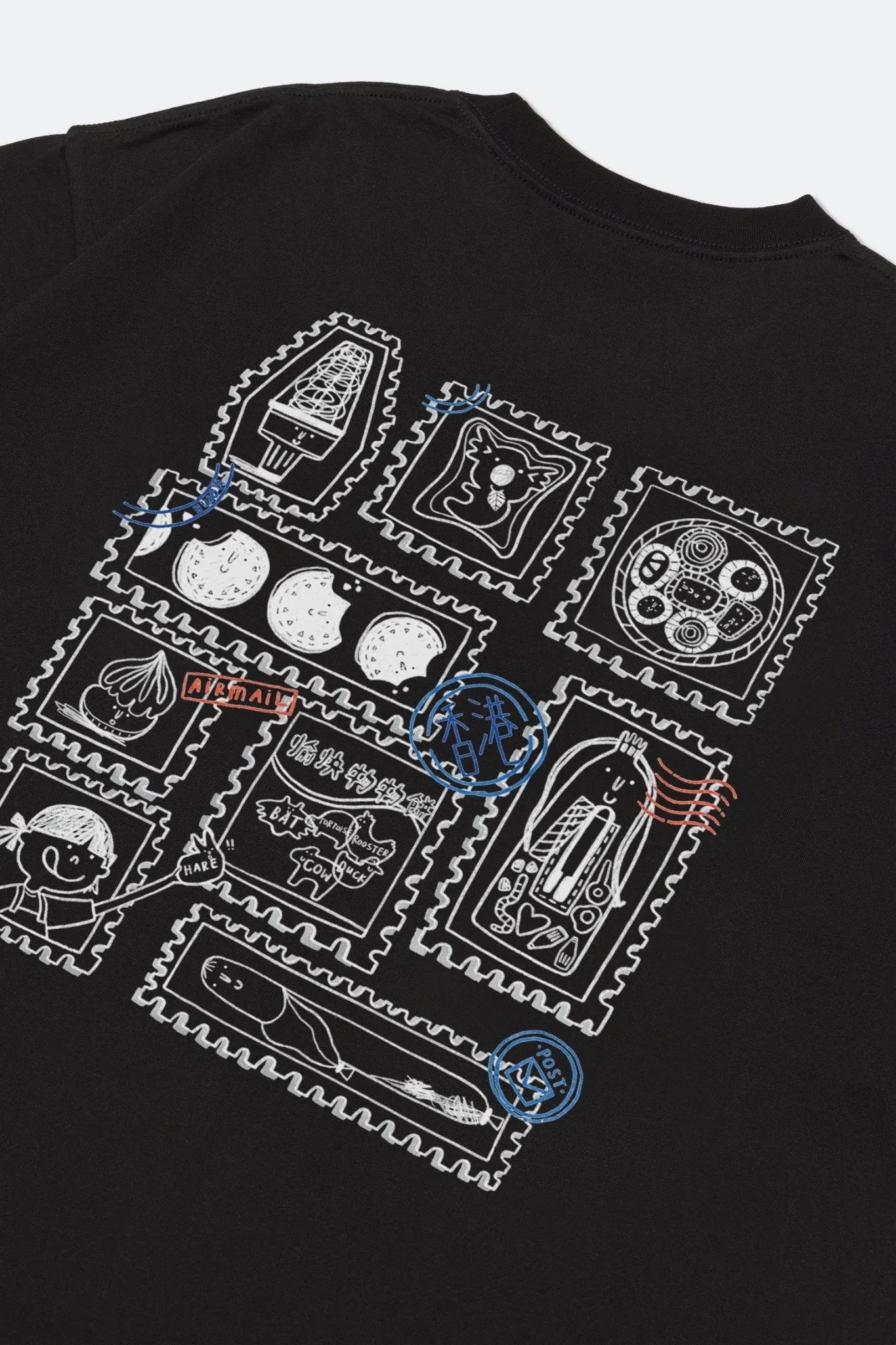 Grodesign - The Edible Stamps Black Tee by draw.it.au