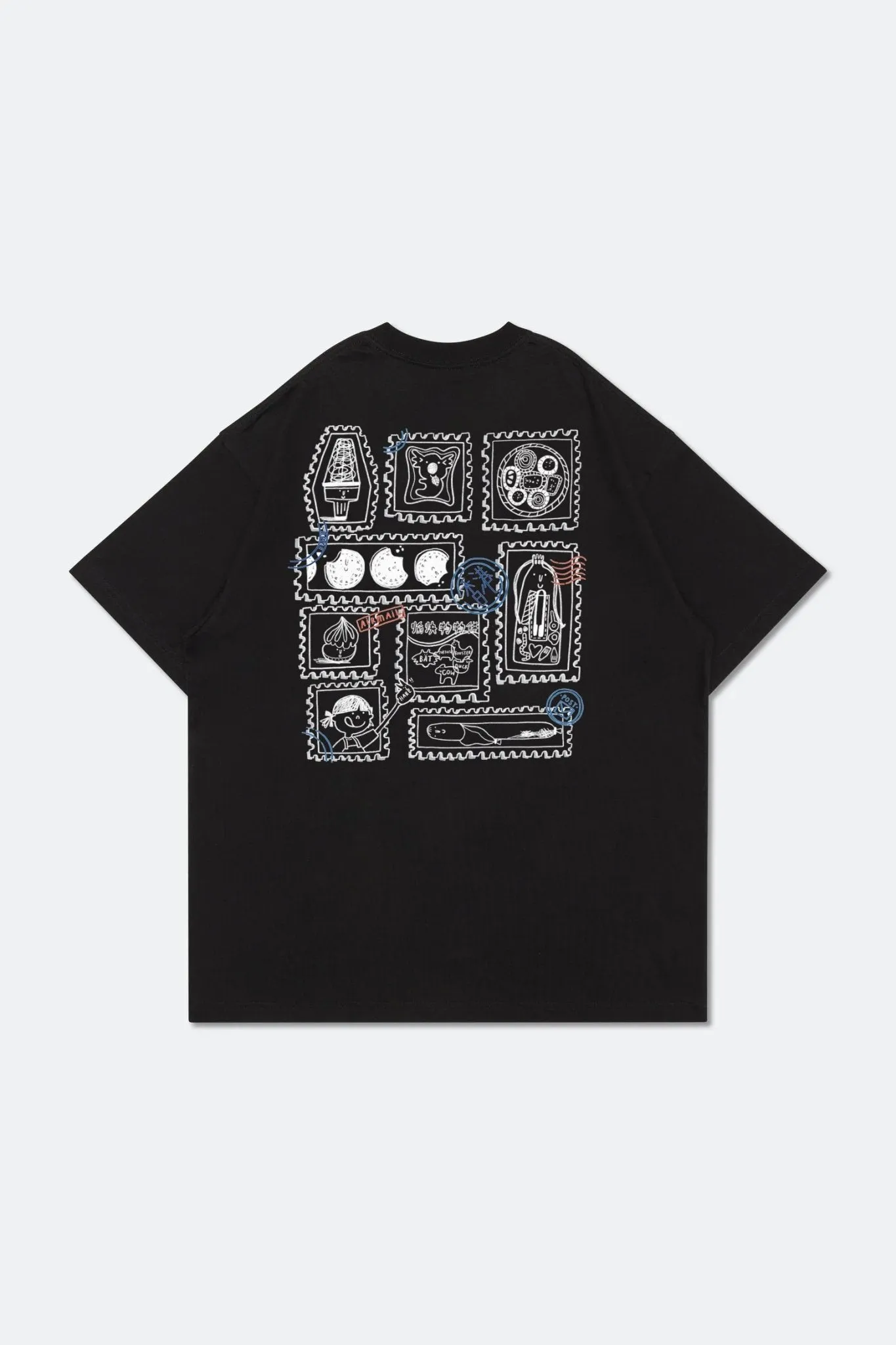 Grodesign - The Edible Stamps Black Tee by draw.it.au