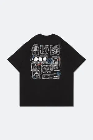 Grodesign - The Edible Stamps Black Tee by draw.it.au
