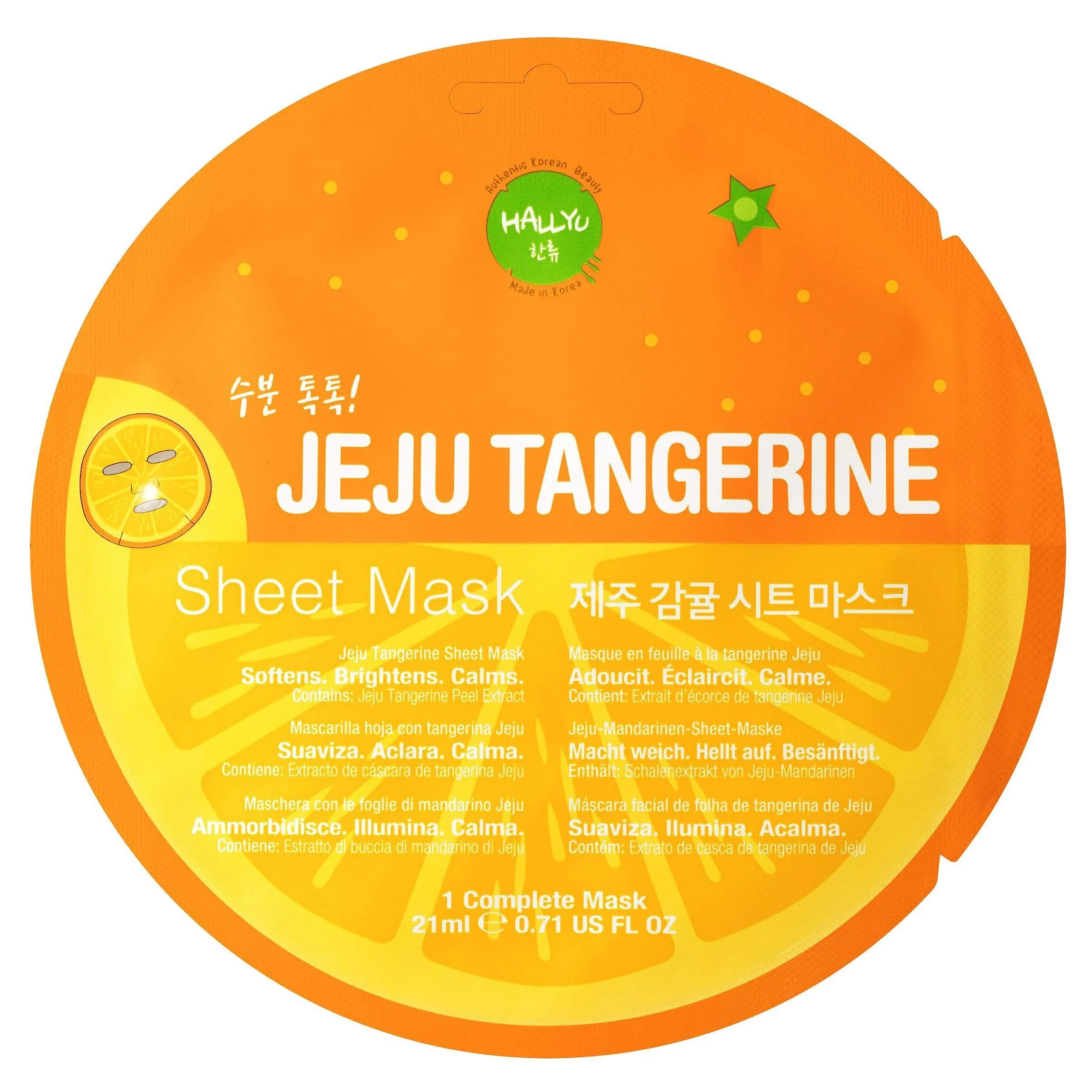 Hallyu Jeju Tangerine Sheet Mask