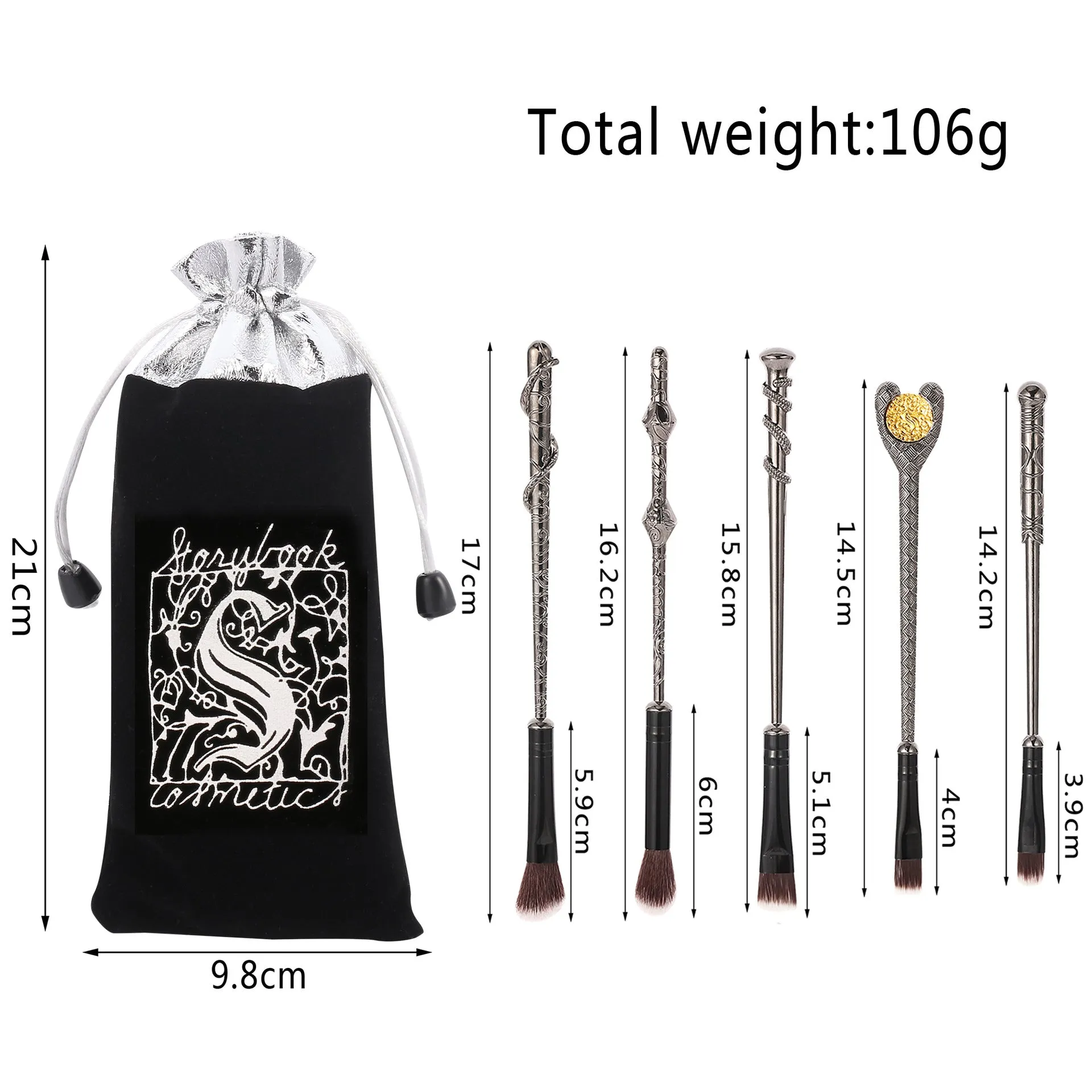 Harry Potter Hermione Dumbledore Magic Wand Makeup Brush Tool Set