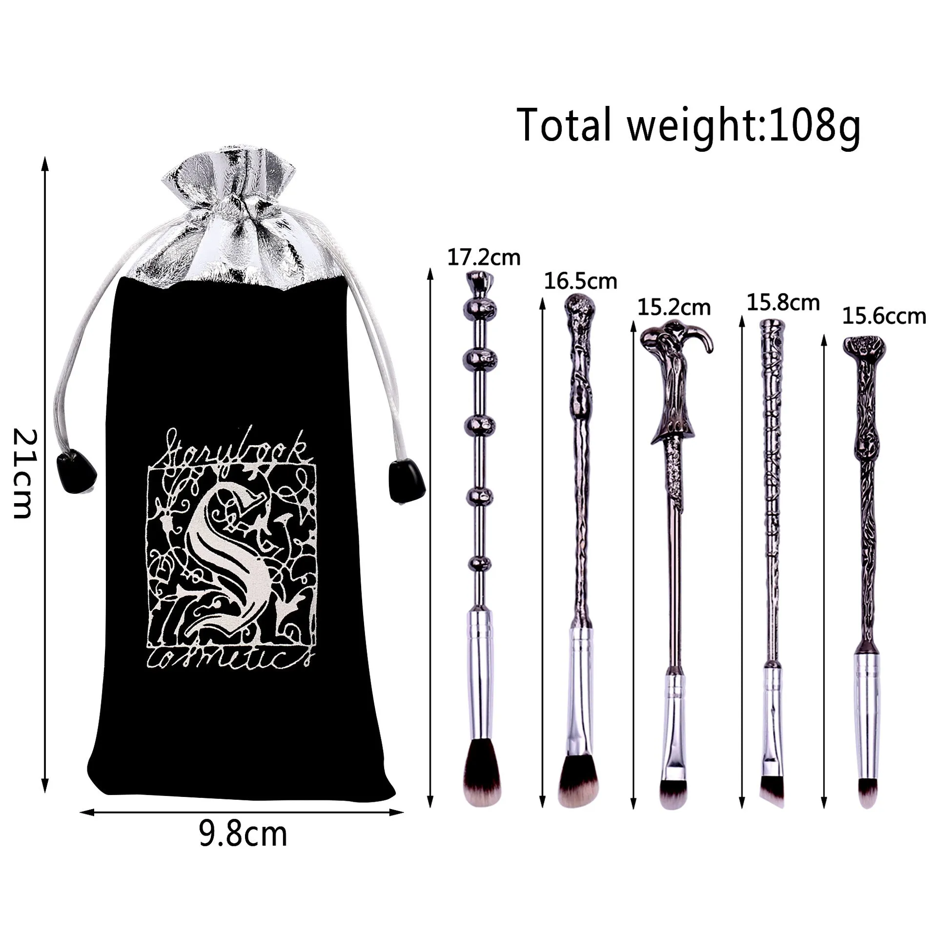 Harry Potter Hermione Dumbledore Magic Wand Makeup Brush Tool Set