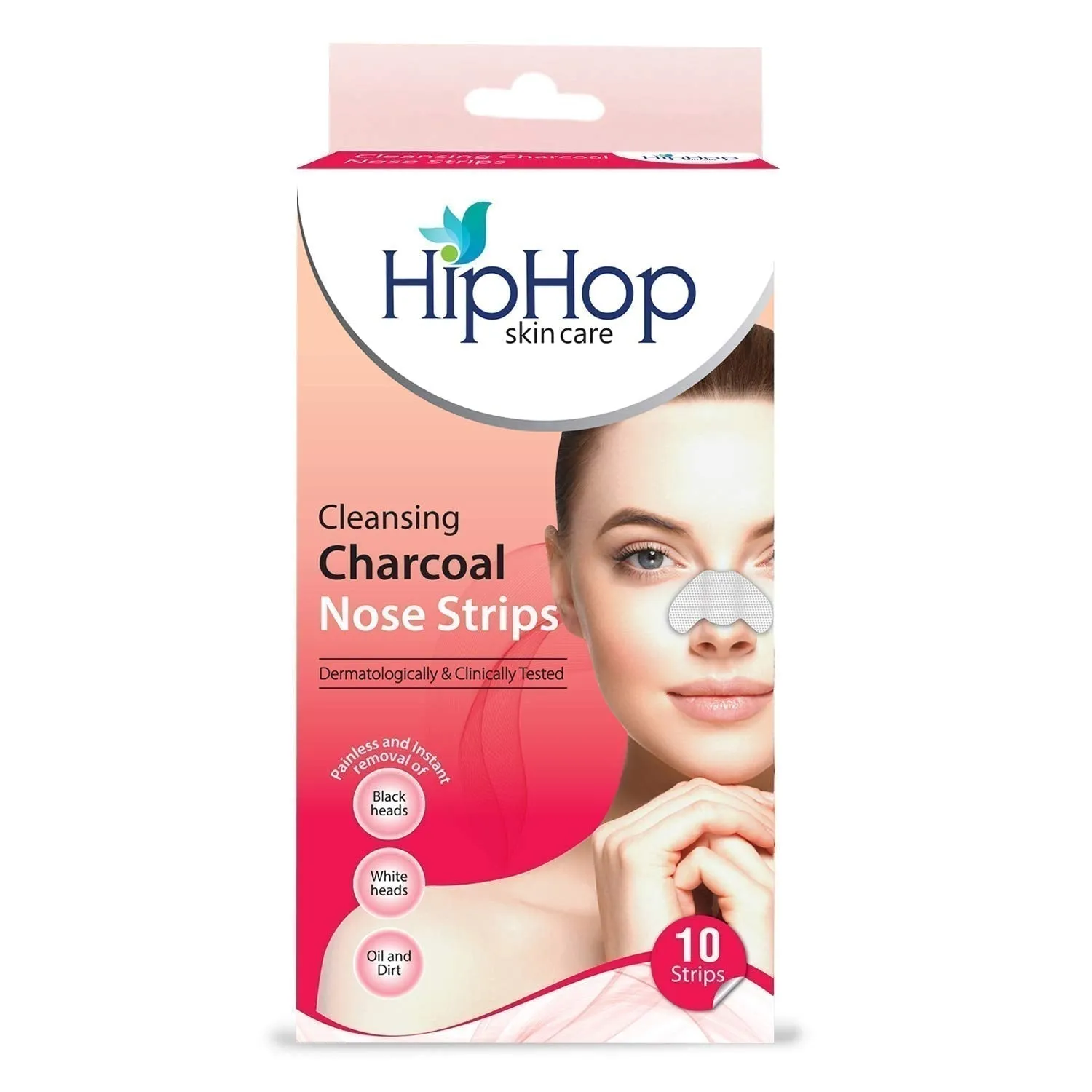 HipHop Blackhead Remover Nose Strips for Women (Activated Charcoal, 10 Strips)   Body Wax Strips (Aloe Vera, 8 Strips)