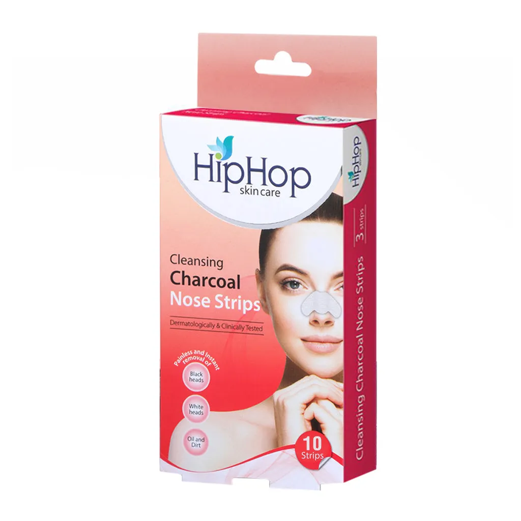 HipHop Blackhead Remover Nose Strips for Women (Activated Charcoal, 10 Strips)   Body Wax Strips (Aloe Vera, 8 Strips)