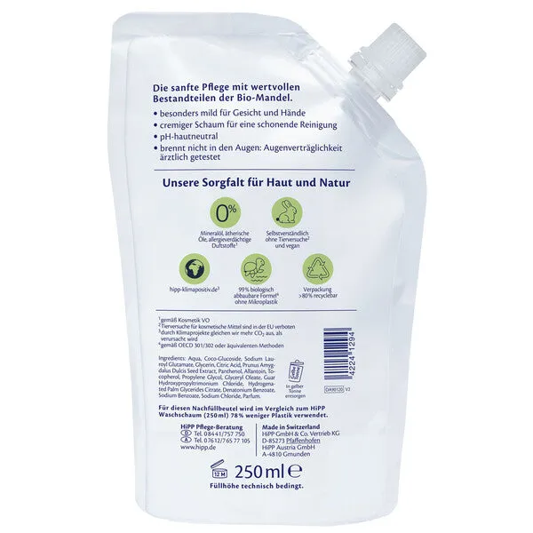Hipp Organic Hand & Face Wash Foam Refill 250ml